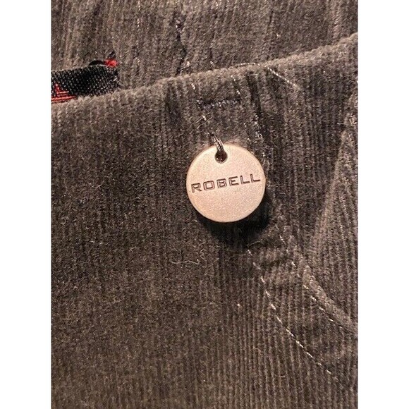 Robell Jeans Bella Women Sz 10 Black Corduroy Pull On Pants Preppy Dark Academia - Picture 3 of 8
